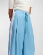 Image 5 of 5: Essentiel Antwerp Freedive Satin Drawstring Track Pants