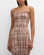 Image 2 of 7: DOROTHEE SCHUMACHER Checked Statement Smocked Crop Top