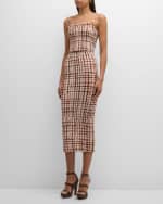 Image 5 of 6: DOROTHEE SCHUMACHER Checked Statement Smocked Pencil Skirt