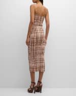 Image 3 of 6: DOROTHEE SCHUMACHER Checked Statement Smocked Pencil Skirt