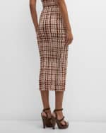 Image 4 of 6: DOROTHEE SCHUMACHER Checked Statement Smocked Pencil Skirt