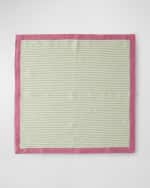 Image 1 of 2: Deborah Rhodes Seersucker Border Napkins, Set of 4