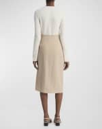 Image 2 of 4: Vince Asymmetric Wrap Midi Skirt