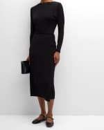 Image 2 of 6: Vince Midi Tie Wrap Skirt