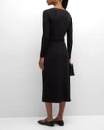 Image 3 of 6: Vince Midi Tie Wrap Skirt