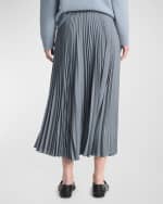 Image 3 of 4: Vince Draped Pleated Midi Skirt
