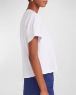 Image 3 of 4: Merlette Cooper Smocked Crewneck Jersey Top