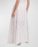 Image 4 of 6: Anne Fontaine Marbre Burnout Handkerchief Maxi Skirt