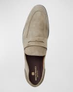 Image 5 of 5: Bruno Magli Men's Lastra Suede Penny Loafers