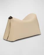 Image 4 of 6: Toteme T-Lock Leather Clutch Bag