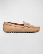 Image 1 of 5: Tod's Leather T-Ring Kiltie Driver Loafers