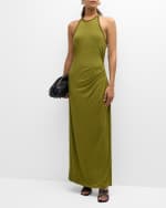 Image 2 of 6: pinkfilosofy Manilla Contrast Stitch Jersey Maxi Dress