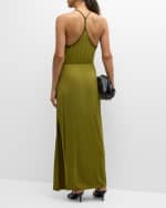 Image 3 of 6: pinkfilosofy Manilla Contrast Stitch Jersey Maxi Dress