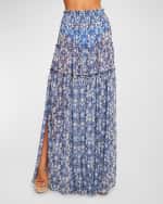 Image 1 of 3: Ramy Brook Mertie Tiered Maxi Skirt