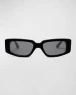 Image 4 of 5: KIMEZE Concept 2 Black Acetate Cat-Eye Sunglasses