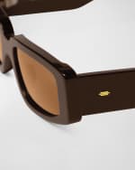 Image 3 of 5: KIMEZE Concept 2 Brown Acetate Cat-Eye Sunglasses