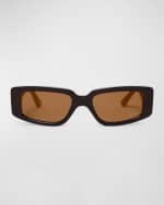 Image 1 of 5: KIMEZE Concept 2 Brown Acetate Cat-Eye Sunglasses