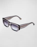 Image 4 of 4: KIMEZE Concept 1 Gray Acetate Cat-Eye Sunglasses
