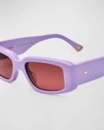 Image 3 of 5: KIMEZE Concept 2 Purple Acetate Cat-Eye Sunglasses
