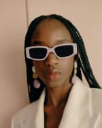 Image 5 of 5: KIMEZE Concept 2 Purple Acetate Cat-Eye Sunglasses