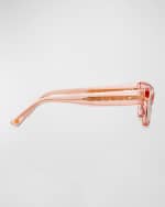 Image 2 of 4: KIMEZE Concept 3 Pink Acetate Cat-Eye Sunglasses
