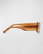 Image 2 of 5: KIMEZE Concept 2 Brown Acetate Cat-Eye Sunglasses