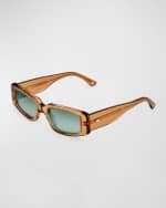 Image 4 of 5: KIMEZE Concept 2 Brown Acetate Cat-Eye Sunglasses