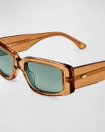 Image 3 of 5: KIMEZE Concept 2 Brown Acetate Cat-Eye Sunglasses