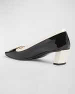 Image 2 of 5: Roger Vivier Belle Vivier Bicolor Patent Buckle Pumps