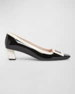 Image 1 of 5: Roger Vivier Belle Vivier Bicolor Patent Buckle Pumps