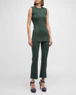 Image 8 of 8: Veronica Beard Semma Sleeveless Ribbed Sweater