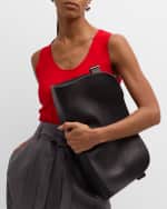 Image 2 of 6: THE ROW Margaux East-West Clutch Bag in Saddle Leather