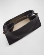 Image 5 of 6: THE ROW Margaux East-West Clutch Bag in Saddle Leather