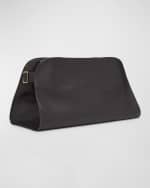 Image 4 of 6: THE ROW Margaux East-West Clutch Bag in Saddle Leather