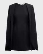 Image 1 of 6: Stella McCartney Structured Cape Mini Dress