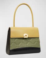 Image 2 of 4: Tory Burch Deville Small Colorblock Satchel Bag