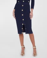 Image 2 of 5: L'Agence Melania Pointelle Knit Midi Skirt