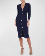 Image 4 of 5: L'Agence Melania Pointelle Knit Midi Skirt