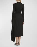 Image 3 of 6: Erdem Draped Floral Pencil Skirt