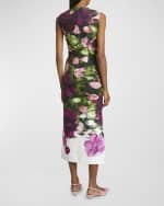 Image 4 of 6: Erdem Abstract Floral Midi Pencil Dress