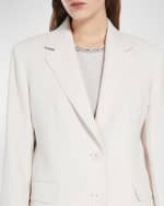 Image 4 of 4: Max Mara Studio Magma Single-Breasted Pick Stitch Coat