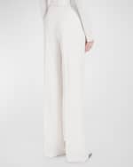 Image 2 of 3: Max Mara Studio Quasar Straight-Leg Wool Twill Pants