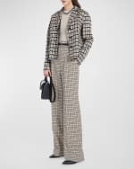 Image 3 of 4: Max Mara Studio Gerona Check-Print Wool Jacket