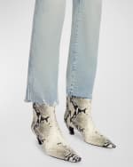 Image 4 of 4: 7 for all mankind High-Rise Slim Kick Jeans with Distressed Hem