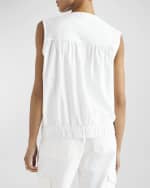 Image 3 of 5: Splendid Chase Pocketed Cotton Poplin Vest