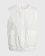 Image 1 of 5: Splendid Chase Pocketed Cotton Poplin Vest