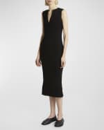 Image 5 of 6: Proenza Schouler Tatum V-Neck Sleeveless Rib Knit Midi Dress