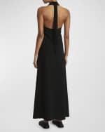 Image 3 of 6: Proenza Schouler Ember Sleeveless Halter Matte Crepe Maxi Dress