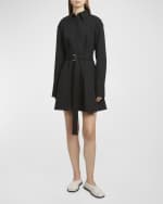 Image 2 of 5: Proenza Schouler Viola Compact Poplin Mini Shirtdress