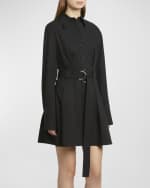 Image 4 of 5: Proenza Schouler Viola Compact Poplin Mini Shirtdress